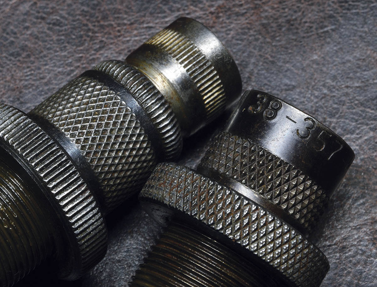Generally, dies for the 310 are not marked as to caliber. This “muzzle resizer” for the 38-357 Magnum is an exception.